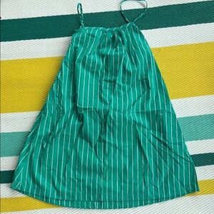 🌞A New Day Green and White Mini Dress